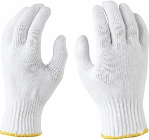 LAKSHY Hand Protection Cotton Knitted Safety Work Gloves 10-inch Straight Cuff Construction Impact Level 1 Anti-static Anti-Slip
