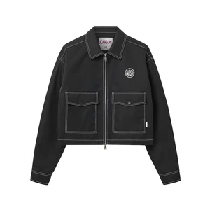 High Quality Men's Polyester/Cotton Denim Long Sleeve Zip-Up Jacket Coat Breathable Quick Dry Eco-Friendly for Winter Season