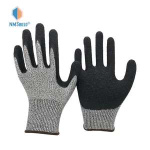 NMSHIELD Cut-Resistant Gloves ANSI A2 Latex-Coated Anti-Cutting ISO13997 LEVEL B Construction Nylon Lining HPPE XL Industrial