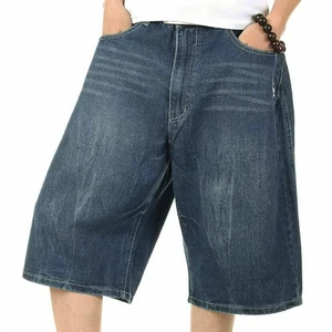 Wholesale Jean Shorts Men's Clothing Casual Personalized Denim Shorts Fashion Raw Edges Hem Solid Color Plus Size Shorts D409