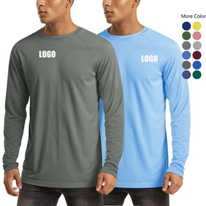 T Shirts High Quality Casual UPF50+ Long Sleeve Hiking Running Fishing Shirt Mens Custom LOGO Uv Fishing Custom T Shirt