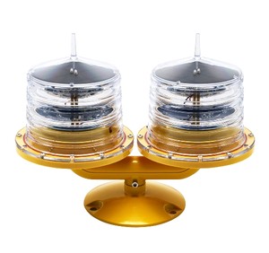 FAA/ICAO Visual Lange 1-5NM Low Intensity Solar-powered Dual-lamp Aviation Beacon System Aviation Obstruction Light