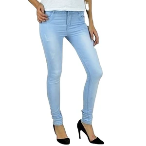 High Latest Women's Denim Jeans Pant Asymmetric Casual Flare Fit for Stone Wash Wholesale OEM Best Selling Cheap Price Custom