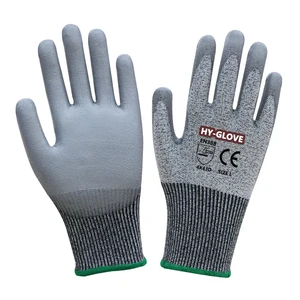 Anticut PU Coated Cut-Resistant Gloves HPPE Level A5 Construction Guantes Anticorte Nivel 5 Anti-cut Glove Cut Resistant Gloves