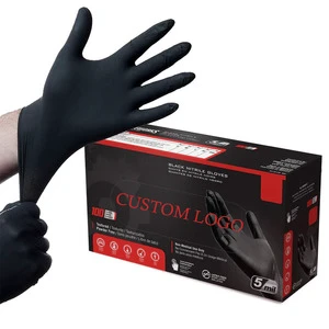 Disposable 3mil 4mil Nitrile Powder Free Blue White Black Pink Beauty Salon Make Up Tattoo Glove Custom Box Nitrile Gloves