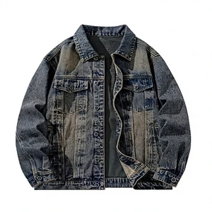 OEM Service Denim Jacket for Men and Stylish Custom Logo Best Design High Quality 100% Cotton Casual Wear Denim Men's Jackets