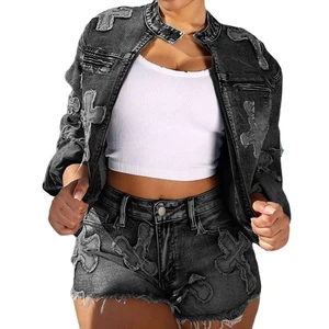 women's jeans set Denim suit for women Street hipster pantsuit Denim Jean Set Women Two Piece 2026