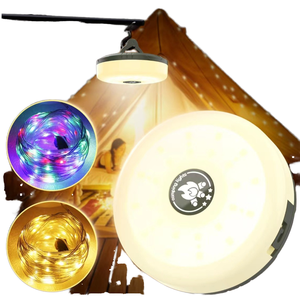 Factory Direct 10 Meters Solar String Light Big Battery Waterproof RGB Dynamic Modes Outdoor Camping Light