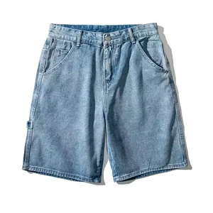 Summer New Men Fashion Stretch Short Jeans Denim Shorts Blue Black Denim Mens Shorts