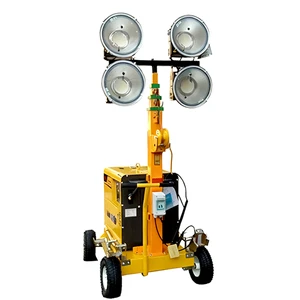 Portable Compact Mobile Diesel IP65 LED Light Tower Manual Mast New Arrivals