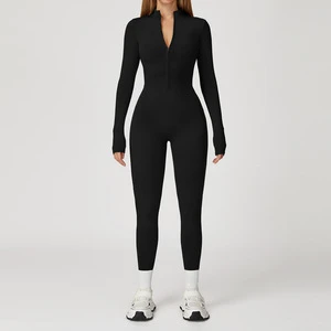 New Color Women Sports Zipped Long-Sleeved Fitness Outdoor Warmth Yoga Jumpsuit for Fitness Running Yoga Tight Sports Clothes