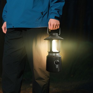 Hot Selling Vintage Camping Light 8000mAh Battery 6-Level Dimming ABS Metal IPX4 Waterproof