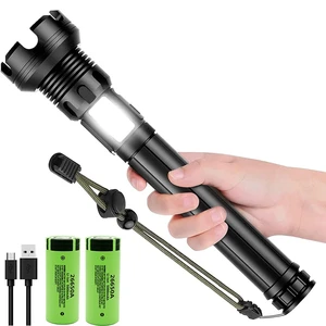 Zoomable 5 Modes Waterproof XHP90.2 Super Bright Rechargeable 980000 High Lumens LED Flashlights