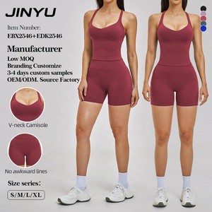 Custom 2 Piece Fitness Set Woman Activewear Manufacturers Outfit Workout Breathable Quick-Drying Womens Clothing Yoga Wear Sets