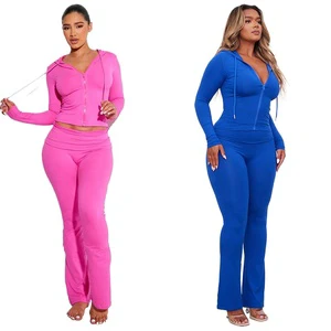 KY SOFT SCULPTED Foldover Yoga Pants FLARE TROUSERS Custom Athletic Wear Women
