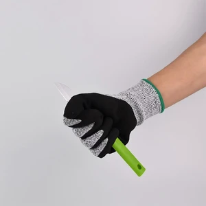 Hot Selling 13-Gauge Level 5 A3/C Grade Cut Resistant Gloves with Anti-Slip Nitrile Sandy Coating