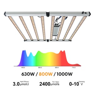 800W-1200W Full Spectrum LED Grow Light Bar LM301B LM301H EVO 660nm With 800W 630W 1000W Dimmer IP65 Rated For Bloom