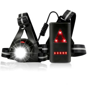 USB Rechargeable 3-Mode LED Running Lights High Power 250 Lumens CE Certified IP33 Waterproof Wearable Clip for Night Running