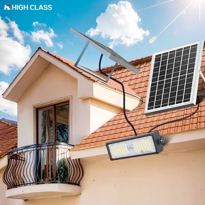 WERISE ODM OEM 220LM/W Energy Saving AI Smart Motion Sensor Aluminum IP66 Solar Security Light for Industrial Warehouse Use