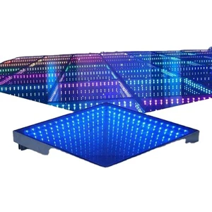 2025 New Hengyu Dj Disco Portable Panel Tile Toughened Glass Light up 3d Led Dance Floor