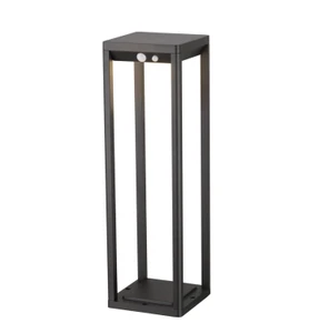 Modern Aluminum Ip44 Motion Sensor Exterior Outdoor Garden Parks Solar Led Lawn Bollard Lights