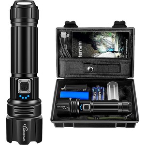 Aeternam High Lumen P70 Powerful Long Range Camping USB Rechargeable Aluminum Alloy Tactical Zoomable Torch Light Led Flashlight