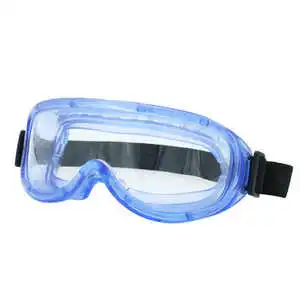 Manufacture Impact-Proof Anti-Scratch Anti-Fog Anti-Splash Safety Goggles PC Frame Face Shield Eye Mask Transparent Blue