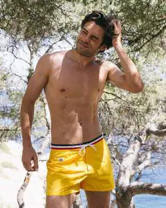 New Arrival Men's Casual Style Beach Shorts Quick Dry Waterproof With Drawstring Printed Pattern 1 Piece Spandex/Nylon Swimwear