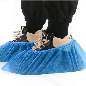 2025 Disposable Non Woven Anti-slip Shoe Cover Elastic Non Woven Protective Dustproof Isolation Shoe Cover