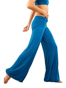Hot Sale Wide Leg Yoga Pants Loose Solid Color Front Pleated Polyester Casual Pants Fashion Women Sports Trousers