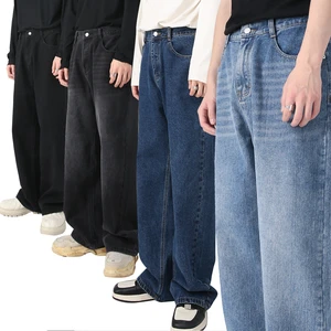2026 OEM Jean Manufacturer Men's Baggy Pantalon Jeans Straight Casual Homme High Quality Black Jeans for Men