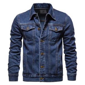 New Arrival Men's Japanese Casual Denim Jacket for Spring Autumn & Winter-Trendy Workwear with Zipper Closure Washed Outerwear