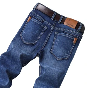 Custom Men's Straight Jeans Casual Trousers Large Size Men's Denim Stretch Pants