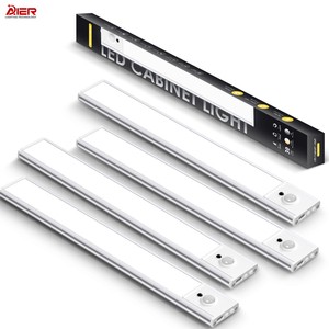 Undercabinet Puck Lights Battery Wireless Led Liner Light Rechargeable Bedside Touch Lamps For Table Top Jewelry Case