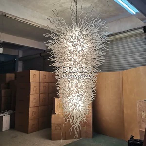 Blown Glass Chandelier Pendant Light Fixture Large Chandelier Chihuly Chandelier Glass Lamp