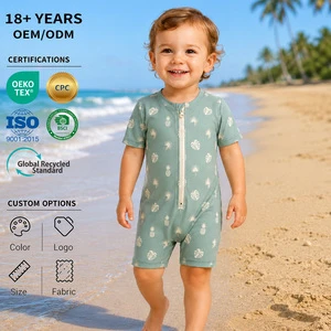 Girls Rashguard Swim Set Custom Long Sleeve UV Protection Swimsuit Top Skirted Bottom Baby Youth Flower Ladybug Swimwear