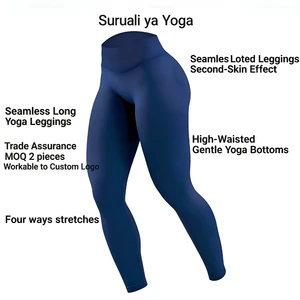 Suruali Ya Yoga Women's Solid High Waist Stretch Second Skin Friendly Breathable Seamless Yoga Leggings Scrunch Ruched Butt