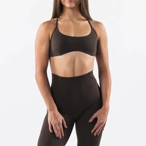 ODM&OEM Cross Back Nylon Yoga Sports Bra High Impact Padded Fitness Workout Breathable Adjustable Women Fitness Gym Bra