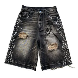New Style Custom Made Men's Denim Shorts | Custom Color Solid | High Quality Casual Fit | Elastic Waist | Eco-Friendly Quick Dry