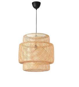 Best-Selling Traditional Bamboo Pendant Chandelier Dimmable Induction Lamps Warm White Decorative Hanging Light for Villas 220V