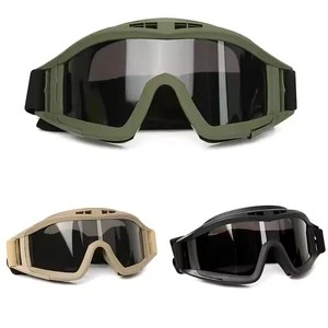 New Tactical Outdoor Activities Three Piece Set Eye Protection Tactical Safety Goggles with Clear Impact Resistant Lens