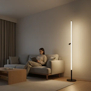 Decorative Floor Lamp Standing Lamp with Ball Light Modules Remote Control Aluminum Acrylic for Home Hotel Apartment Office Shop