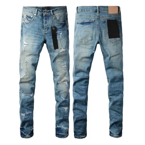 Wholesale Skinny Fashion Jeans New Jeans Bradenimsigner Trend Denim Fimeneming Pants Men LOGO Jeans Hip Hop Autumn