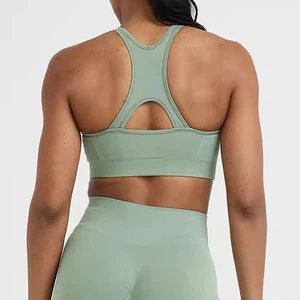 Fitness Exercise Bra Back Cutout Sports Bra Cross Strap Running Fitness Top
