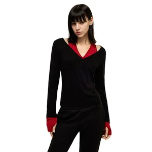 New Printed Knitted Long Sleeve Blouse Yoga Top Women Skin-Friendly Slim Fit Pilates High-End Fitness Shirt Cover-Up Athletic
