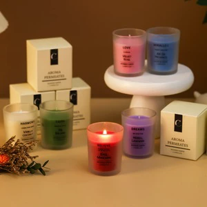 Bestselling Colorful Nordic-style Premium Frosted Glass Candle Holder Handmade Environment-Friendly Customized Home Decoration