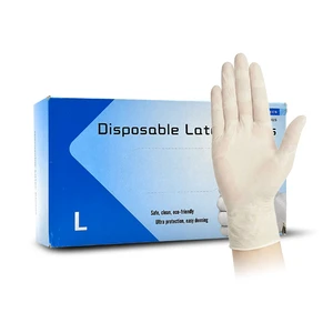 Transparent Nitrile Latex Gloves Fingertip Textured Non Slip Safety Work Protection Gloves Disposable Medical Exam Gloves