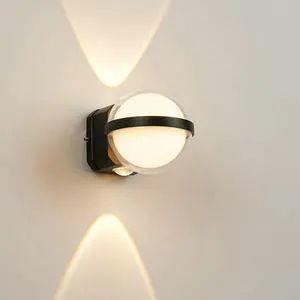 New Modern Style Round Shape House Hotel Led Lamp Plastic Housing Outside Lighting Corridor Balcony Wall Mounted Lights