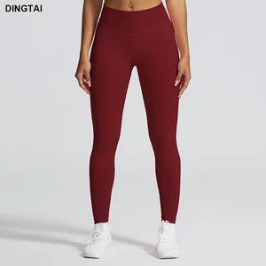 Custom Logo Breathable Scrunch Butt Yoga Leggings High Waist V-Shape Fitness Sports Pants XL Four-Way Stretch Spandex Printed