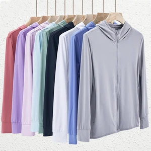 Have Sun protection Ultraviolet protection Zipper Outdoor Light Breathable Summer Ice Silk Sun protection Clothes